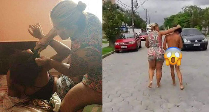 Encuentra a su marido con la amante, le cortó el pelo y la paseó sin ropa por la calle