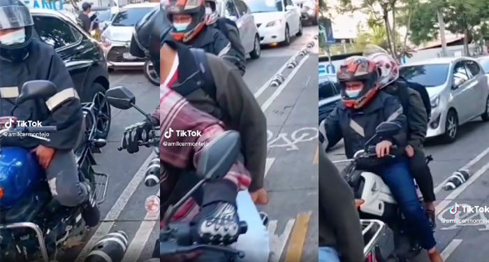 La primera advertencia de PMT a motoristas por invadir ciclovía en la zona 9 (Video)
