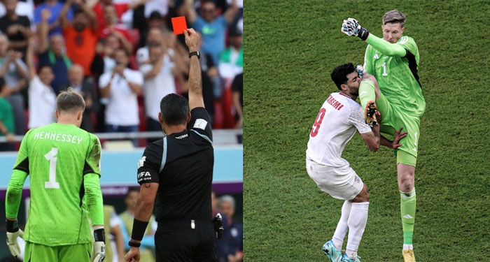 Periodistas y aficionados critican a Mario por utilizar el VAR para mostrar la tarjeta roja al portero de Gales