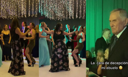 Abuelito se decepciona al ver bailar a su nieta Reguetón y se vuelve viral (Video)