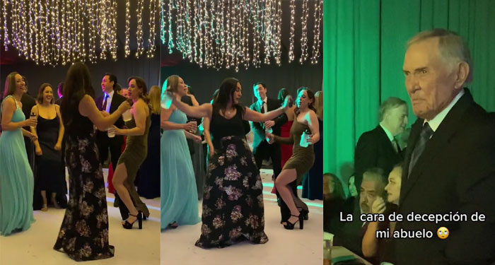 Abuelito se decepciona al ver bailar a su nieta Reguetón y se vuelve viral (Video)
