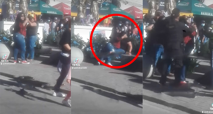 Dos mujeres se van a los golpes por el Amor de un hombre y PNC las intenta separar (Video)