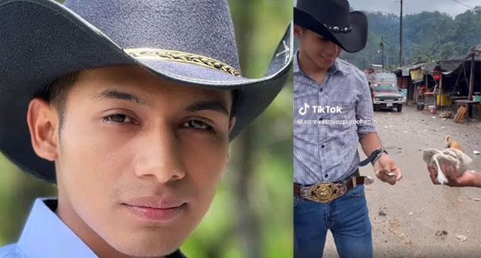 Sin fama y sin dinero Rancherito calibre 58 es captado comiendo en un mercado (Video)