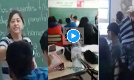 Madre ingresó a la clase de su hijo y golpeó al compañero que le hacía bullying (Video)