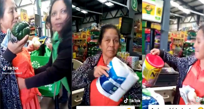 Mujer se hacía pasar por pobre para robar mercadería en un centro comercial (Video)