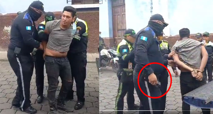 ¡URGENTE! Policías intimidan a vendedor ambulante con arma de electrochoques (Video)