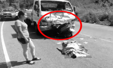 Mujer muere al ser impactada por un camión cuando viajaba con su niña (Video)