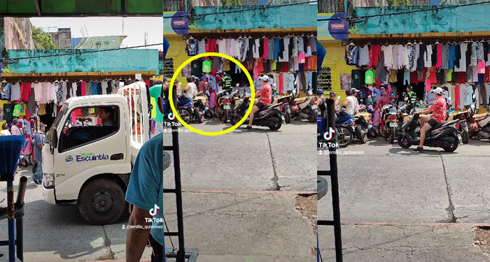 Momento en que PMT le pega un comerciante, supuestamente por tener su venta en la calle (Video)