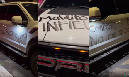 Mujer raya el carro de su novio al darse cuenta que tenía esposa y ella espera un bebé (Video)
