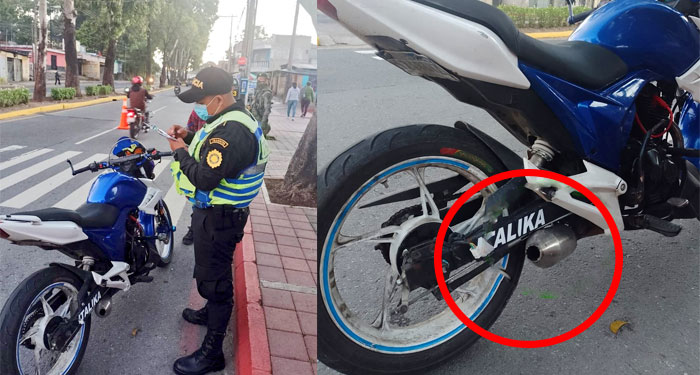 Multan a motorista por producir ruidos estridentes y usuarios lo celebran