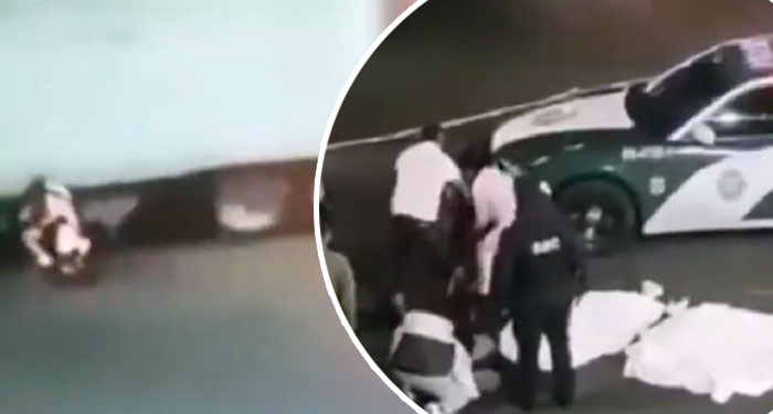 Momento exacto en que tráiler arrolla a dos mujeres que se conducían en una motocicleta (Video)