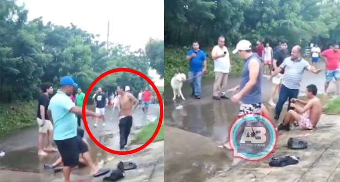 VIDEO: Vecinos atrapan a presuntos ladrones y los obligan a quitarse la ropa