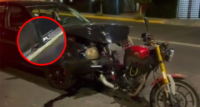 Ladrones fallan al dispararle a un hombre y metros más adelante son arrollados (Video)
