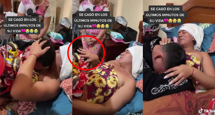Mujer se casó en los último minutos de su vida (Video)