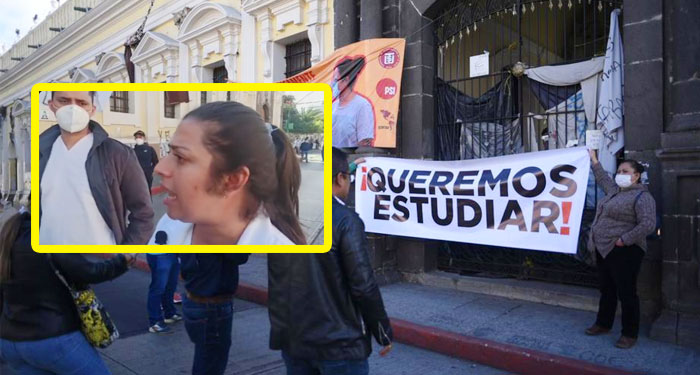 Estudiantes manifiestan y exigen clases presenciales (Video)