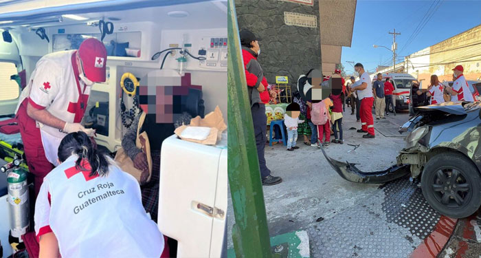 Vehículo embiste a ancianos, niños y un bebé tras perder el control (Video)