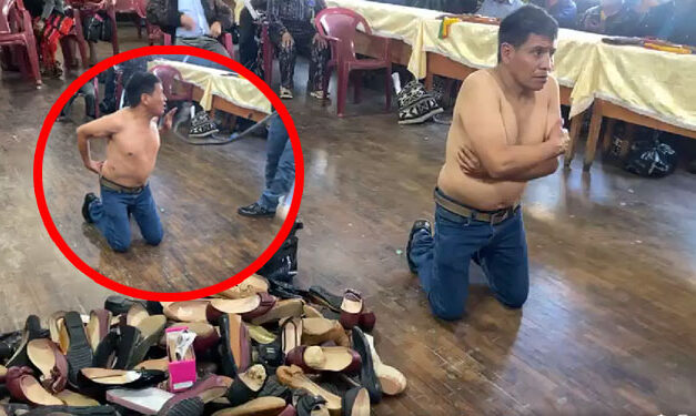 Hombre recibe castigo ancestral por robar varios pares de zapatos (Video)