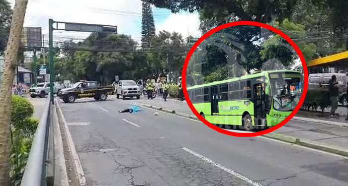 Mujer muere arrollada por un Transmetro en la zona 9 capitalina (Video)