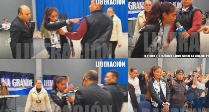 Mujer endemoniada señala al Pastor que supuestamente la violó (Video)