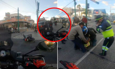 Momento en que motorista se pasa el semáforo en rojo y provoca mortal accidente (Video)