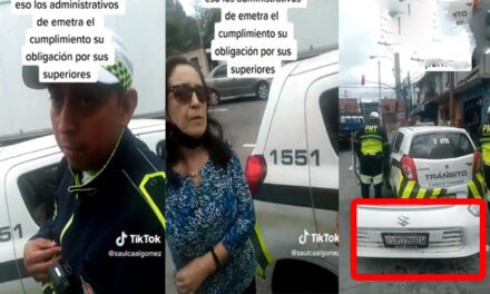PMT le colocan una fuerte multa a un anciano porque se quedó sin gasolina (Video)