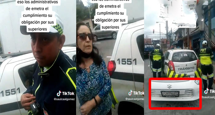 PMT le colocan una fuerte multa a un anciano porque se quedó sin gasolina (Video)