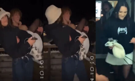 Joven intenta tomarse una foto y su mejor amigo la lanza desde un tercer piso (Video)