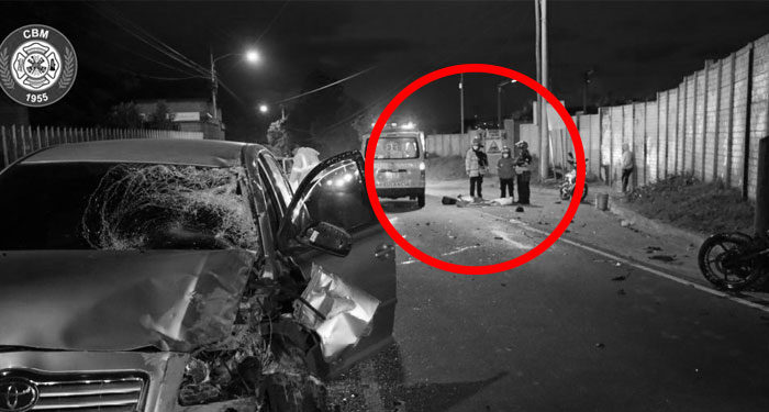 Motorista Muere al impactar en contra de un vehículo (Video)