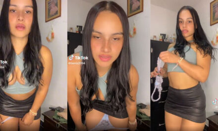 Momento en que mujer pierde el control y se quita la ropa en plena transmisión en vivo (Video)