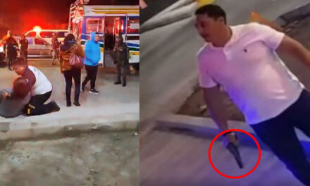 Momento en que conductor dispara contra un bus extraurbano en San José Pinula(Video)