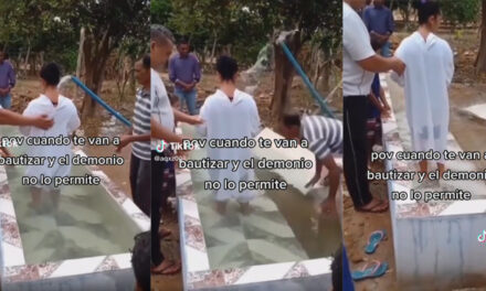 Piscina estalla cuando pastor Evángelico iba a bautizar a una joven (Video)