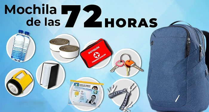 Autoridades recomiendan tener lista la mochila de las 72 horas, tras los fuertes temblores