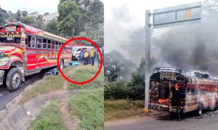 Pobladores enardecidos queman bus extraurbano involucrado en un accidente (Video)