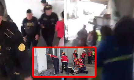 Queda grabado el momento exacto de balacera en centro comercial en contra de guardias (Video)