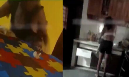 Momento en que madre golpea a su bebé hasta sacarle un diente (Video)
