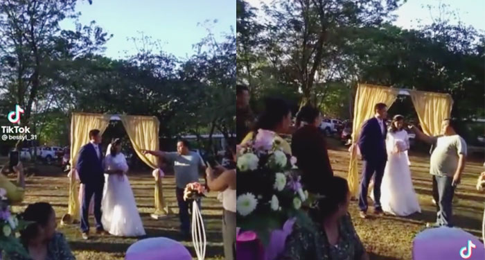 Padre irrumpe una boda, el novio era el prometido de su hija (Video)