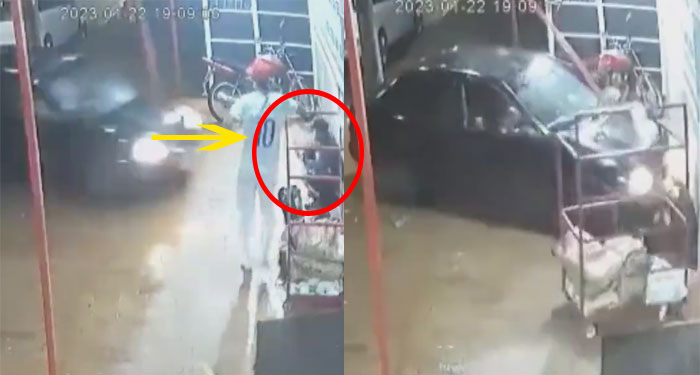 Momento en que joven mató a su padrastro porque le había pegado a su madre (Video)