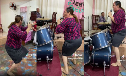 Pastora hace tremendo baile en el altar y se vuelve viral en redes (Video)