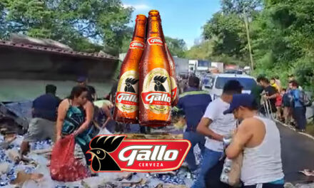 Tráiler cargado con cerveza vuelca y vecinos aprovechan para robar por costales (Video)