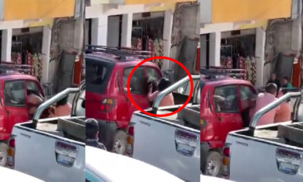 Momento en que mujer descubre al padre de sus hijos con la amante y se van a los golpes (Vídeo)