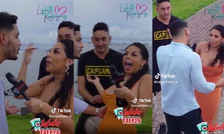Momento en que hombre le toca sus partes a Liseth Rodríguez en transmisión en vivo (Video)