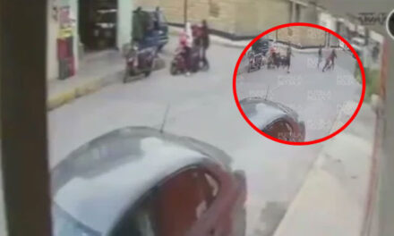 Momento en que hombre muere a disparos cuando intentaba defender a su sobrina de un asalto