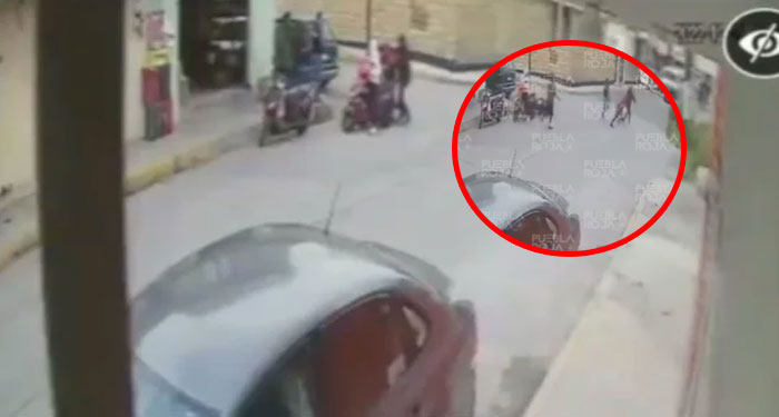 Momento en que hombre muere a disparos cuando intentaba defender a su sobrina de un asalto