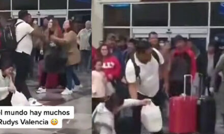 Mujer encuentra a su marido con la amante en el aeropuerto y se se enfrentan a golpes (Vídeo)