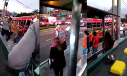 Momento en que pilotos y ayudantes se van a los golpes por el pasaje (Video)