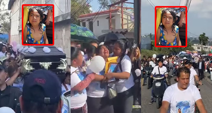 Familiares le dan el último adiós a Génesis, la niña que fue estrangulada por 3 sujetos (Video)