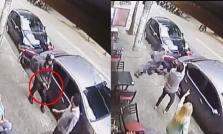 Ladrón se hizo pasar por repartidor de comida y su víctima lo mató a balazos (Video)
