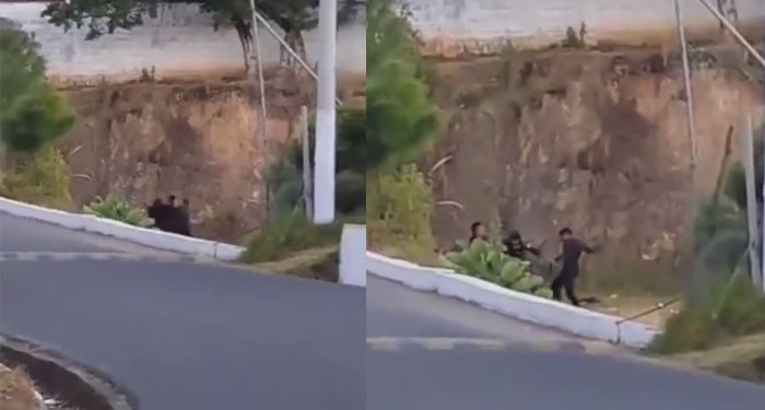 Momento en que Agentes de la PNC bajo efectos de alcohol protagonizan fuerte pelea (Video)