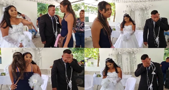 Novio llora el día de su boda ver a su ex feliz con su mejor amigo (Video)