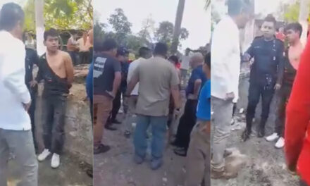 Pobladores vapulean a un extorsionista cuando dejaba un celular a un piloto (Video)